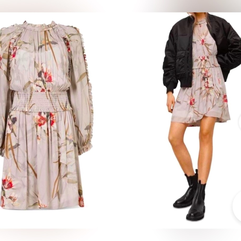 ALL SAINTS  Thallo Kuroyuri-Print Woven Mini Dress - Picture 5 of 16